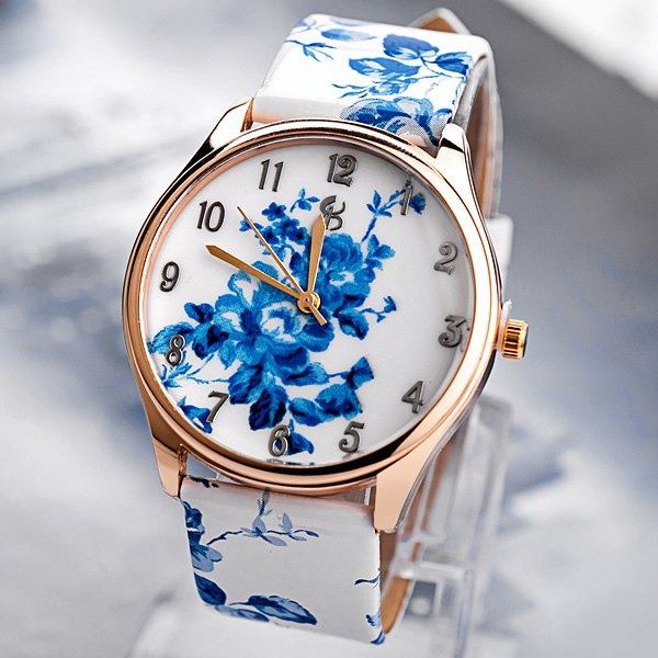 часы blue flower